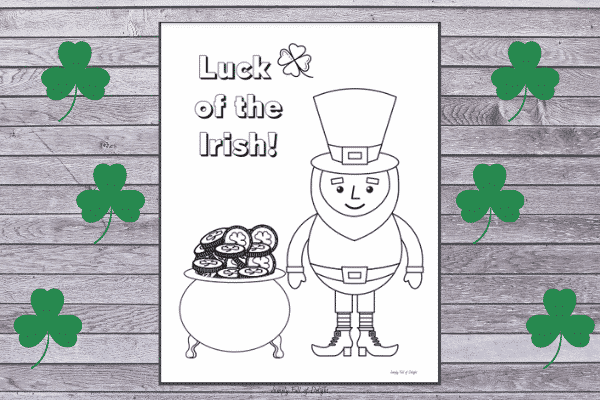 St patricks day coloring pages for preschoolers