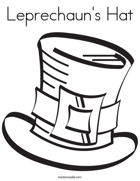 Leprechauns hat coloring page