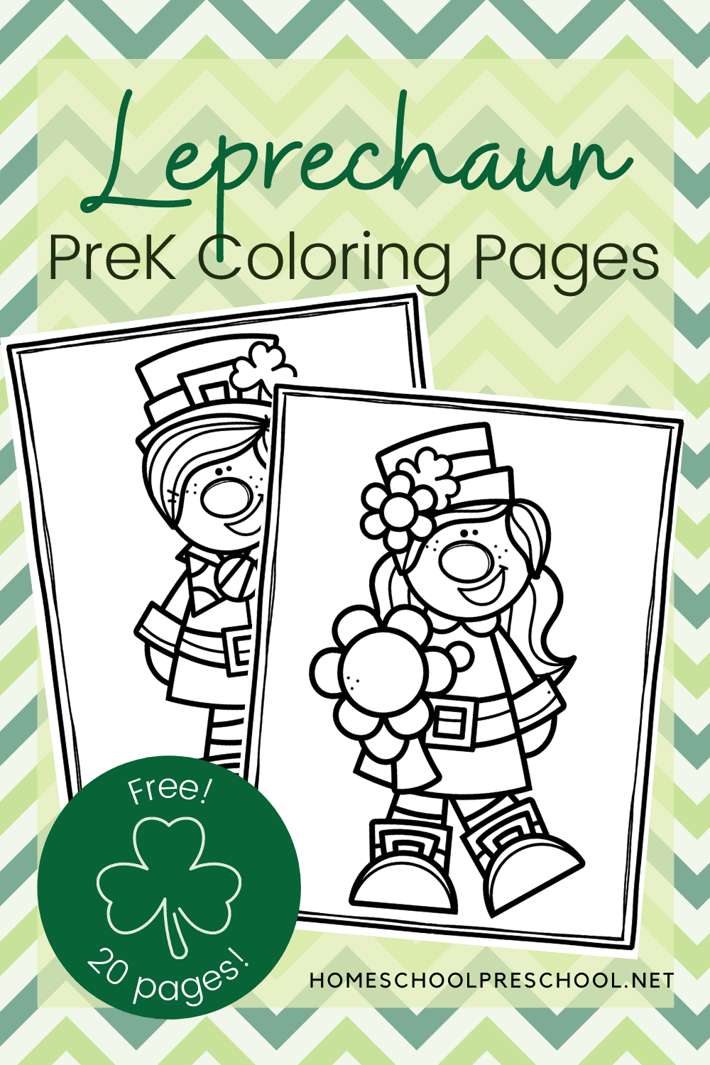 Leprechaun coloring pages for st patricks day