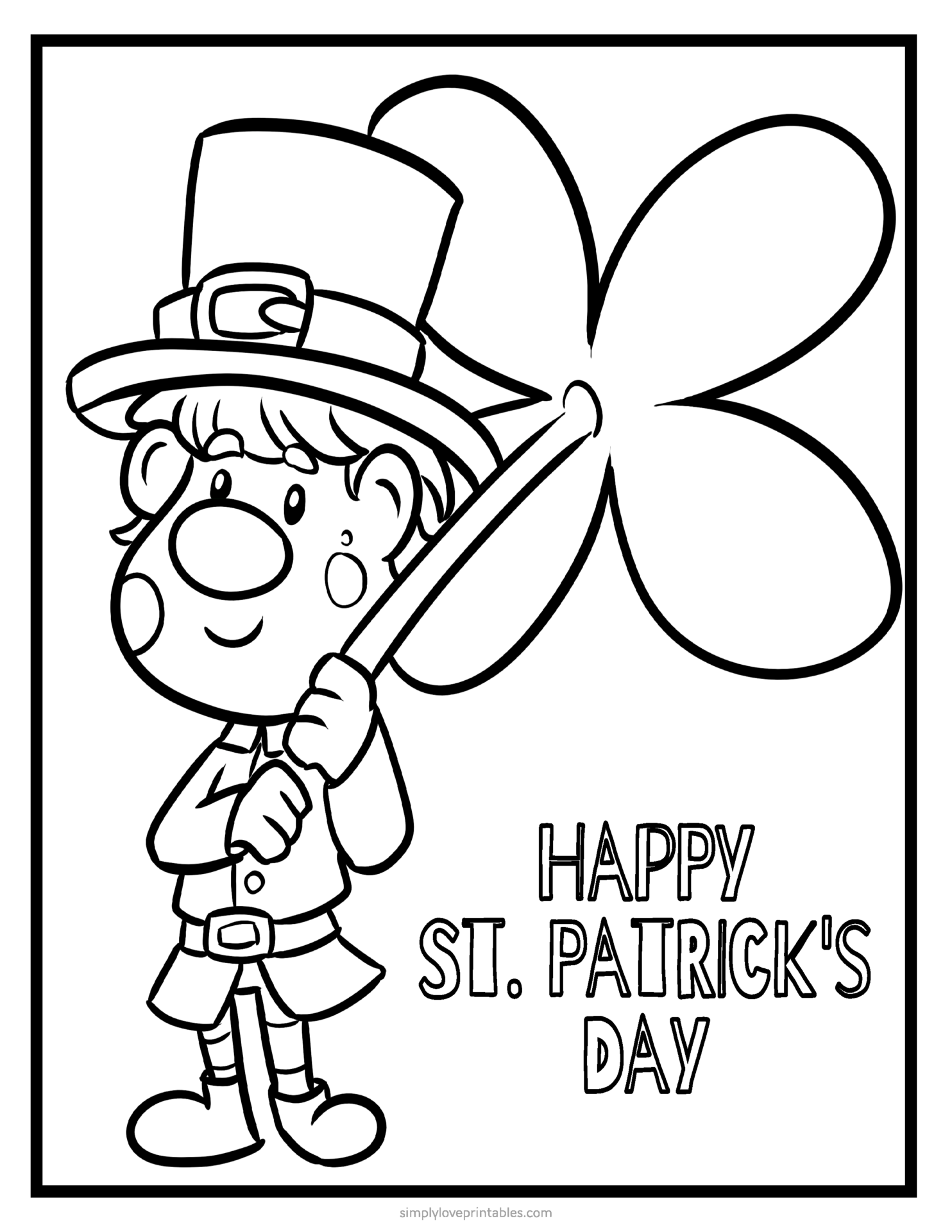 Free printable st patricks day coloring pages