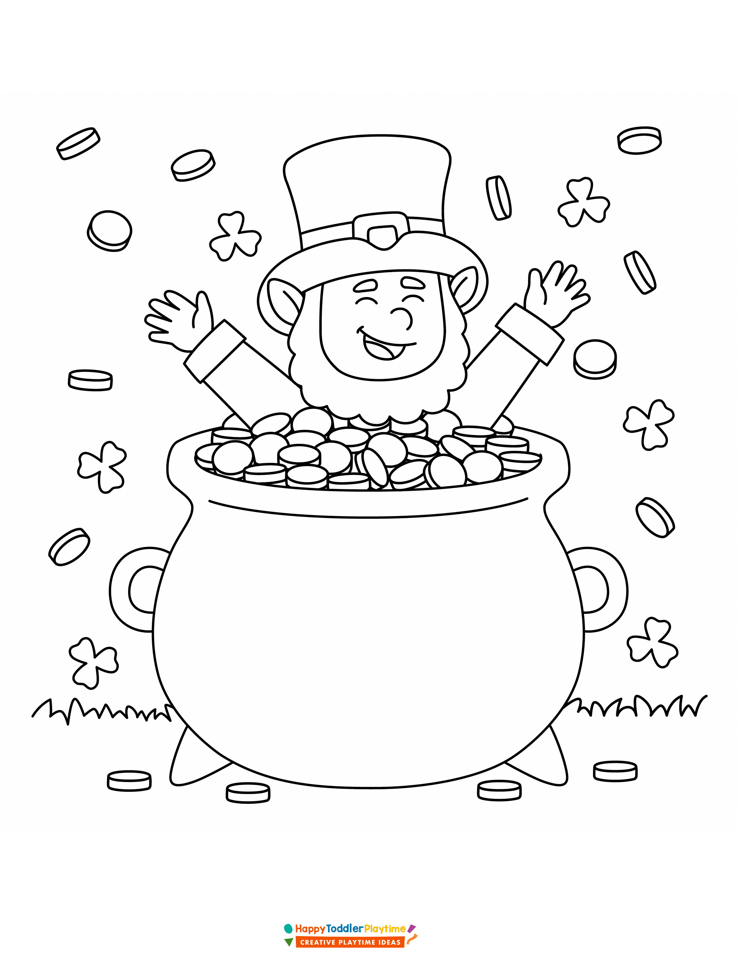 St patricks day coloring pages with free printable