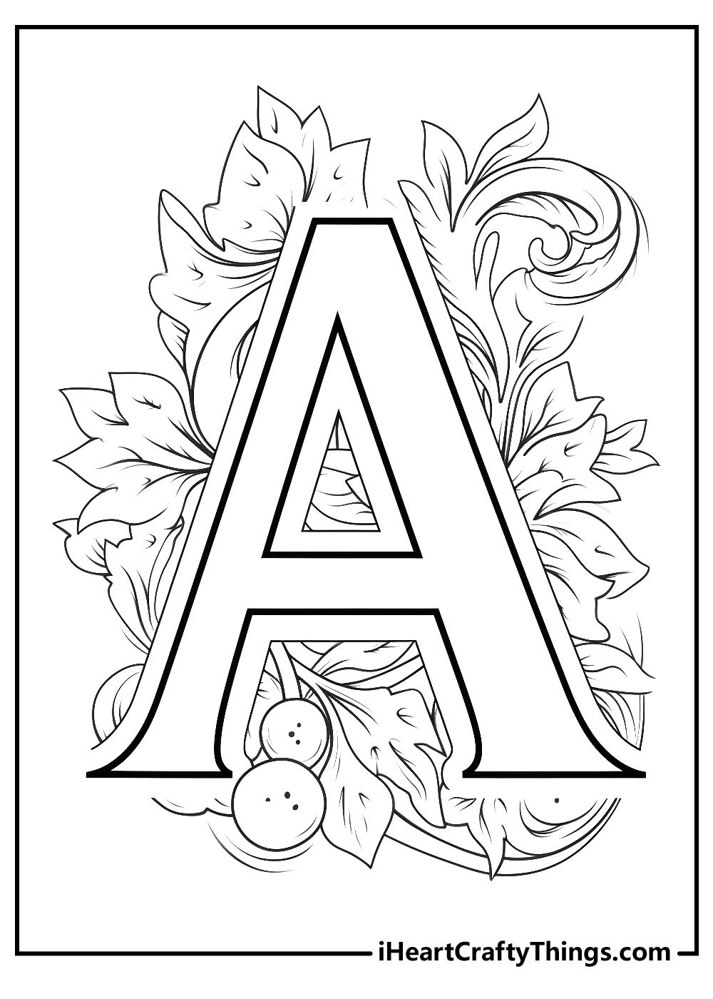 Letter a coloring pages free printables