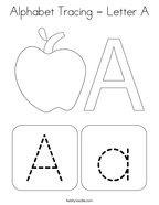 Letter a coloring pages