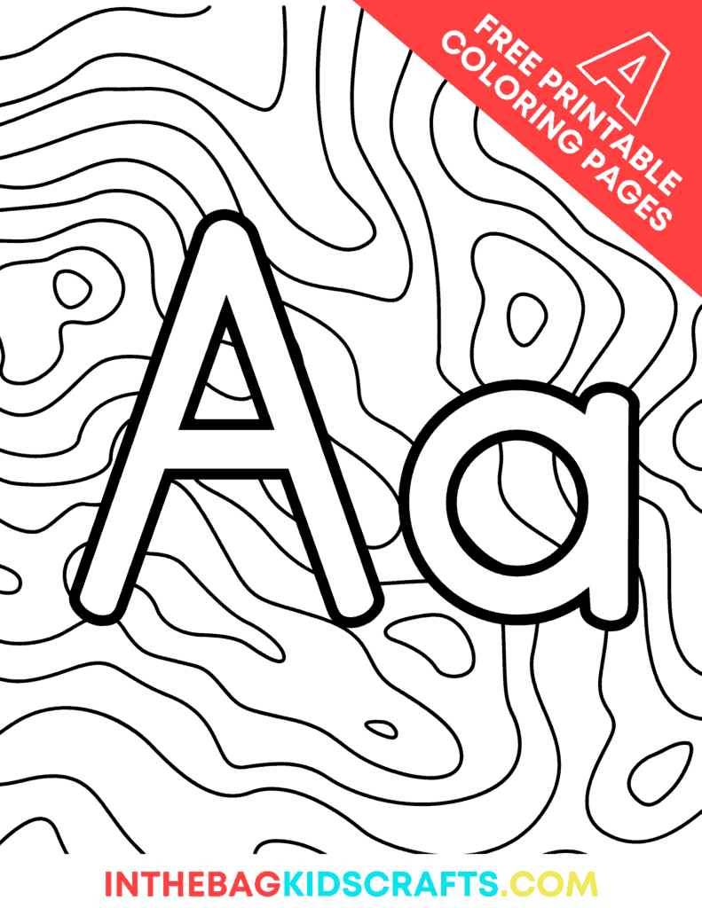 Letter a coloring pages free printables â in the bag kids crafts