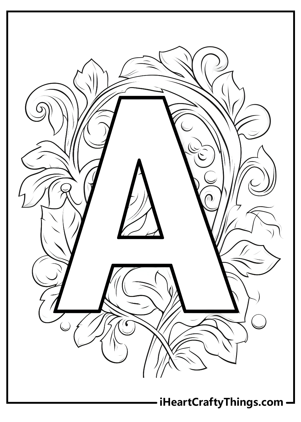 Letter a coloring pages free printables