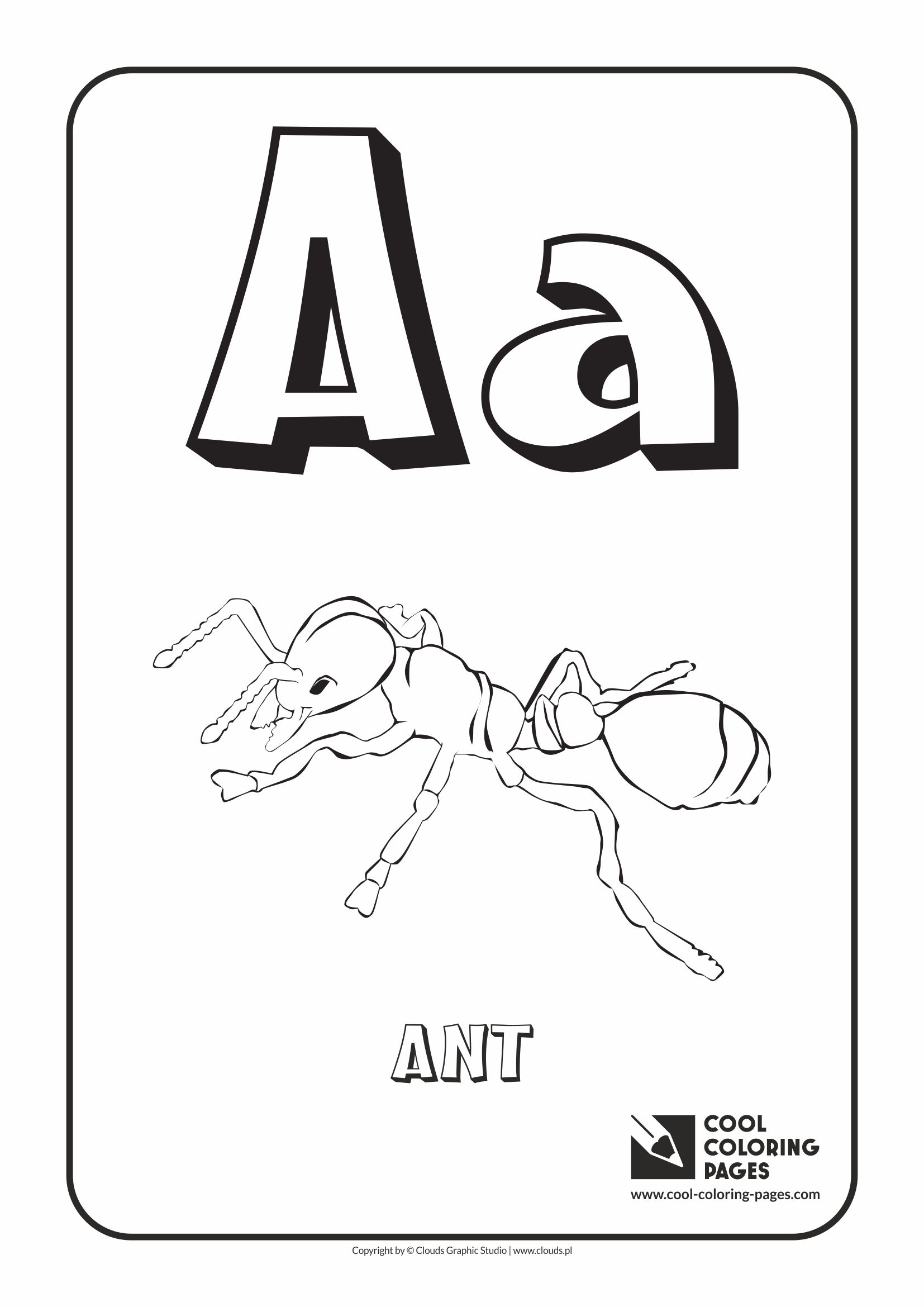 Cool coloring pages letter a