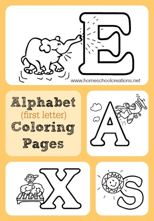 Alphabet coloring pages