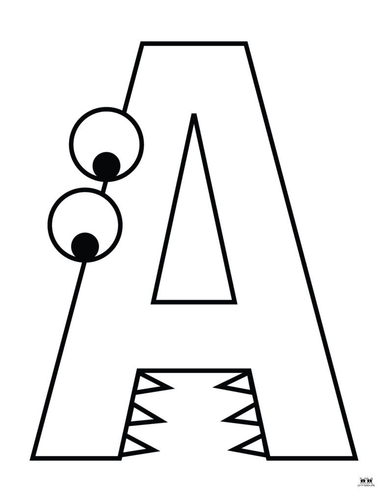 Letter a coloring pages