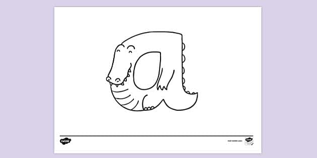 Printable letter a colouring page