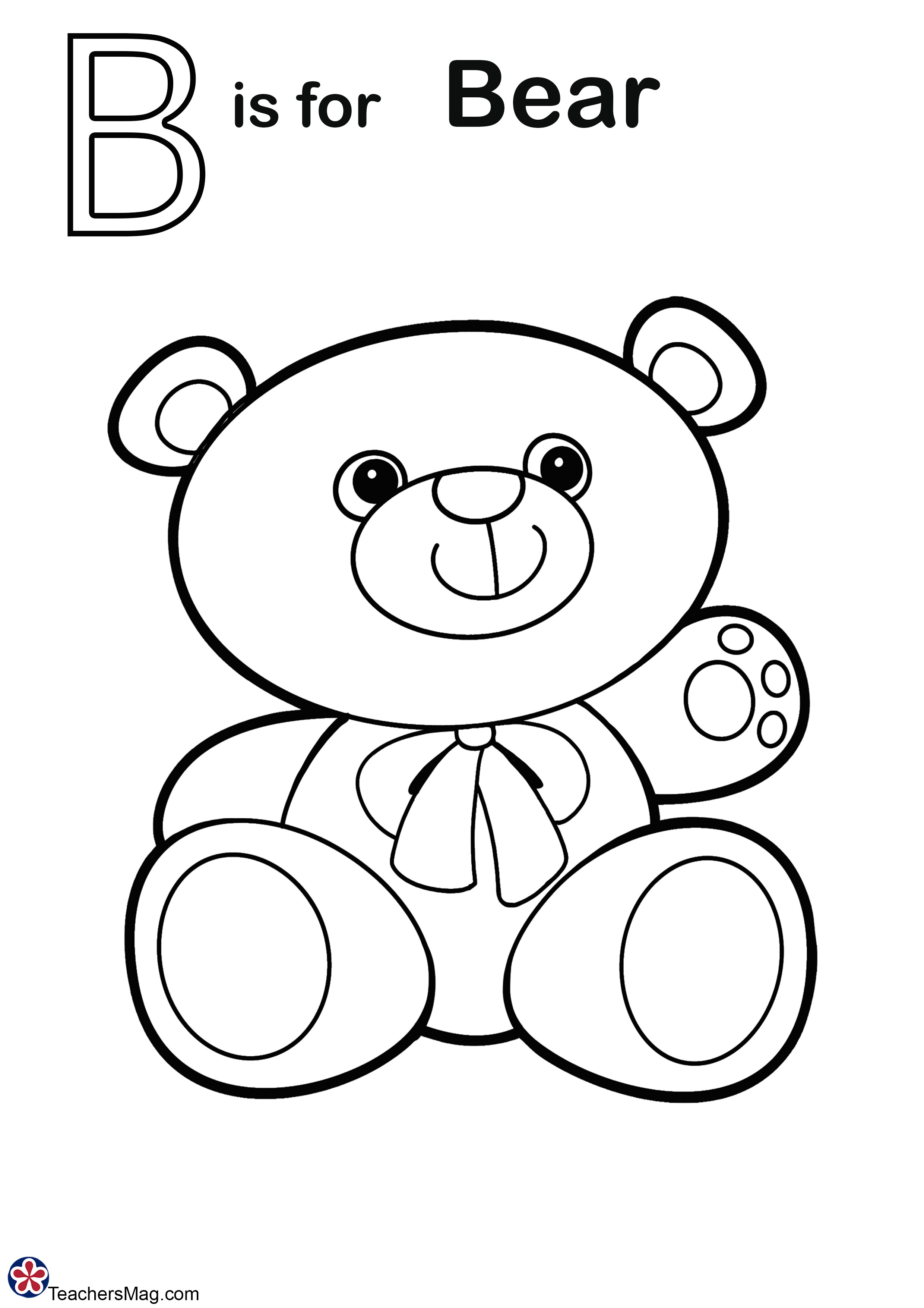 Letter b free coloring pages