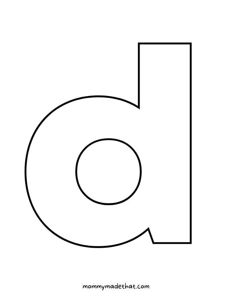 Printable letter d grab the free template