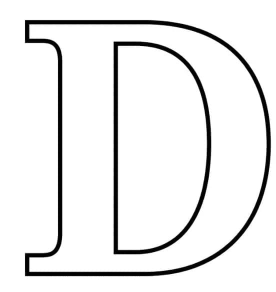 Letter d coloring pages