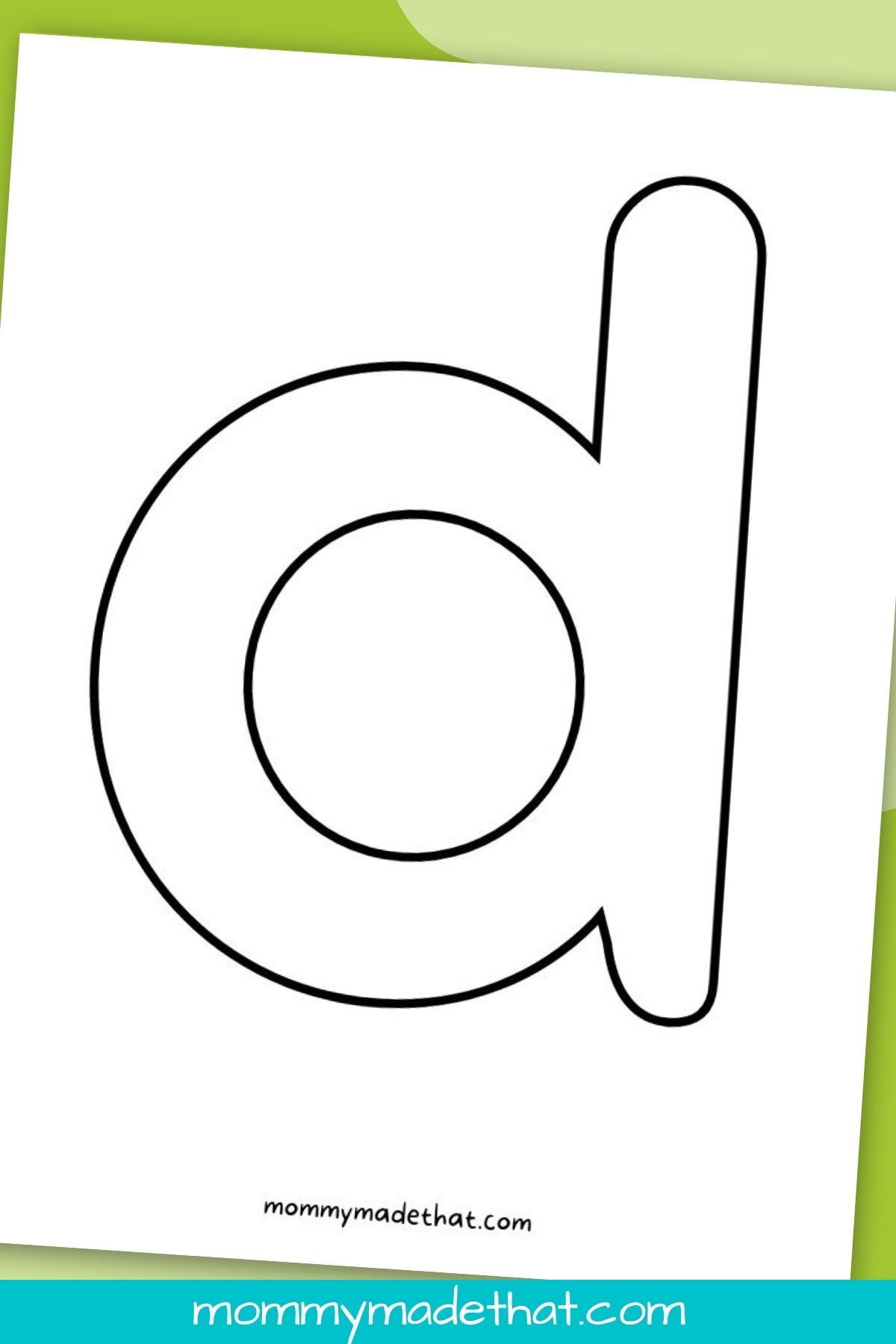 Printable letter d grab the free template