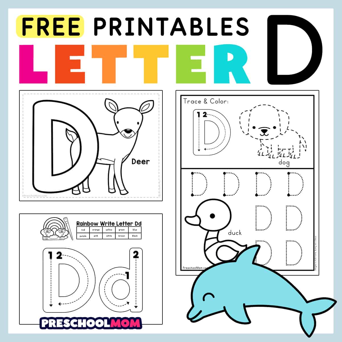 Letter d preschool printables