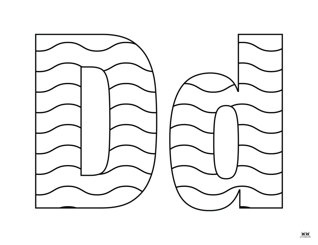 Letter d coloring pages