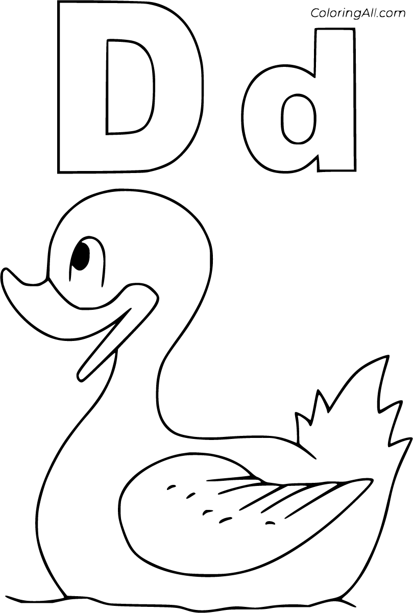 Free printable letter d coloring pages in vector format easy to print from any device aâ alphabet coloring pages abc coloring pages preschool coloring pages