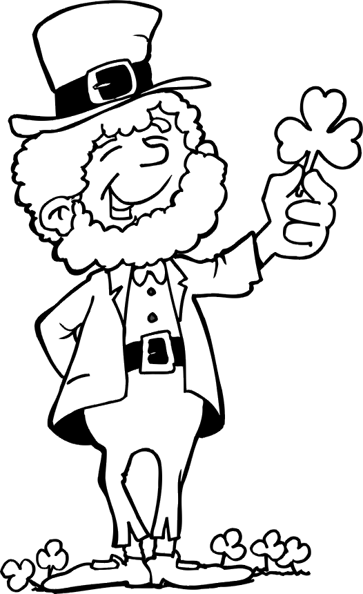 Leprechaun coloring page leprechaun in pot of gold st patrick day activities st patricks day crafts for kids coloring pages