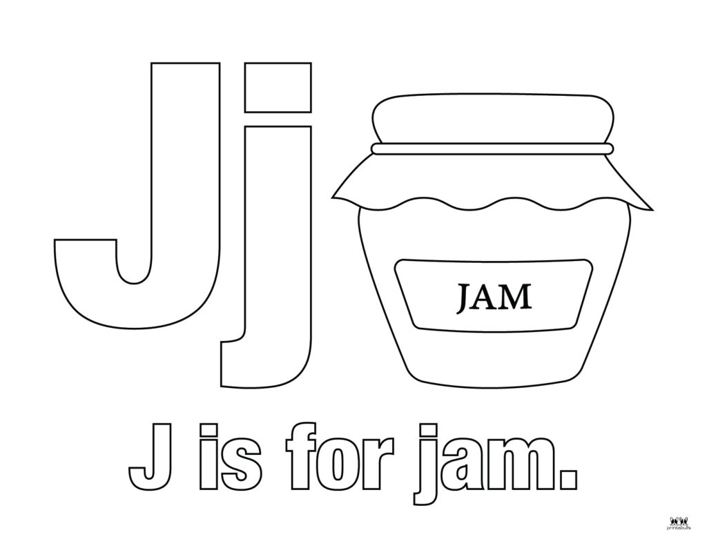 Letter j coloring pages