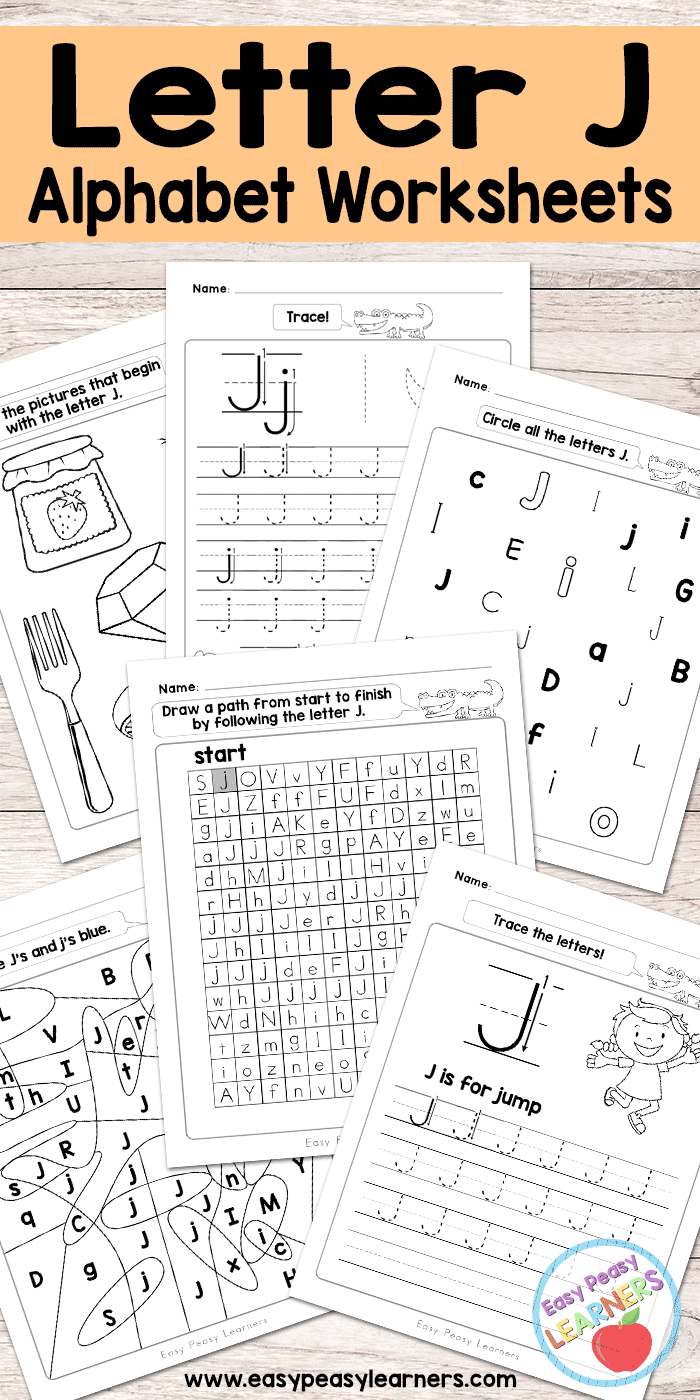 Letter j worksheets