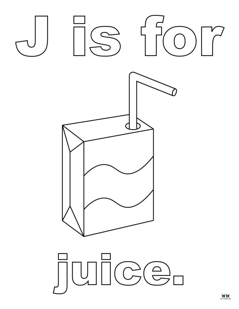 Letter j coloring pages