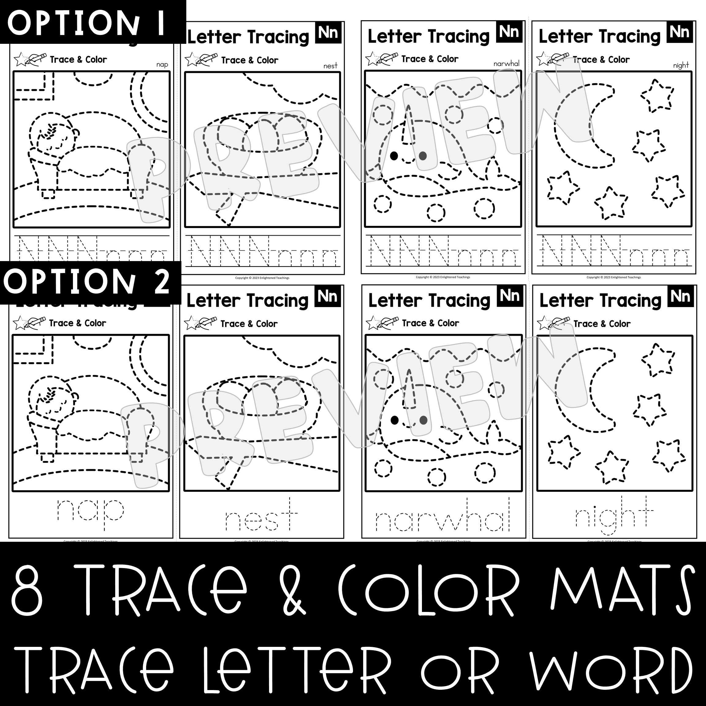 Letter n tracing worksheets letter tracing mats letter n trace color made by teachers