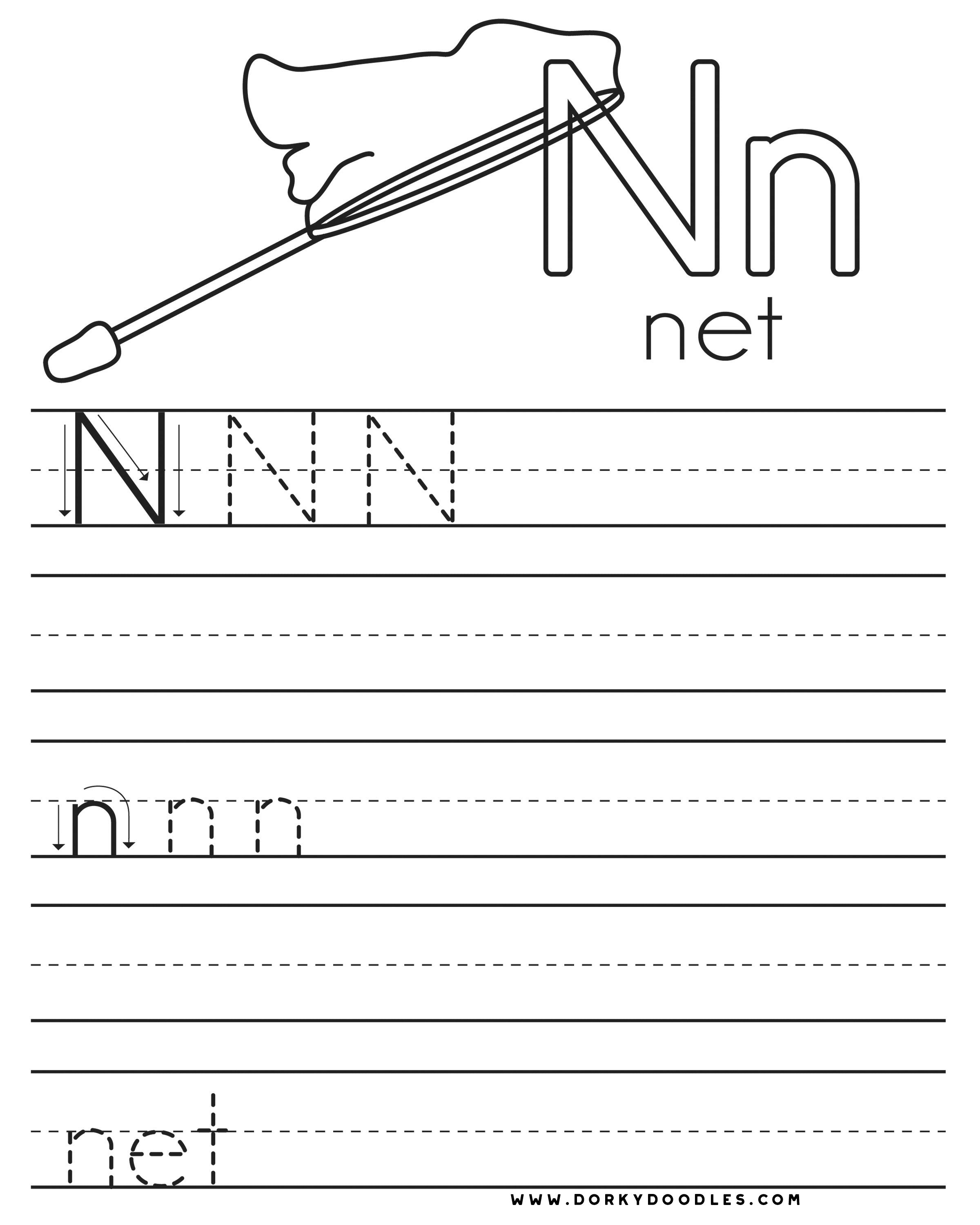 Letter practice n worksheets â dorky doodles