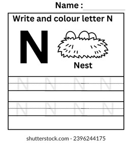 Kids letter n photos images and pictures