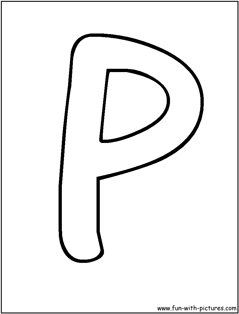 Bubble letters p coloring page letter stencils bubble letter p coloring letters