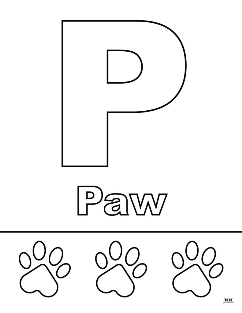 Letter p coloring pages