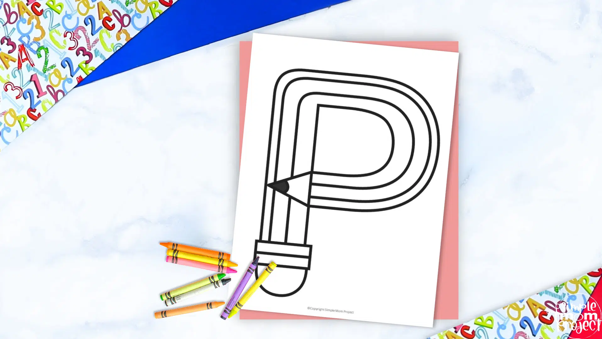 Free printable letter p coloring page â simple mom project