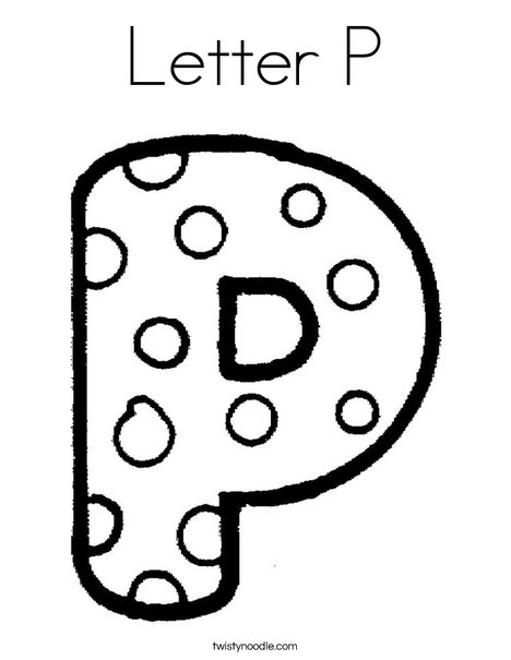 Letter p coloring page