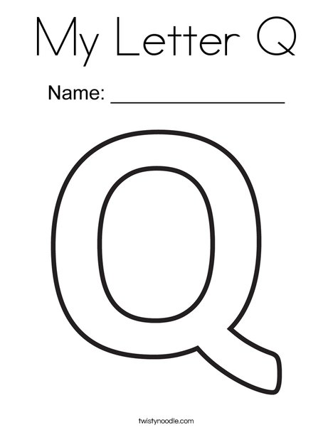 My letter q coloring page