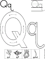 Letter q coloring pages worksheets and color posters