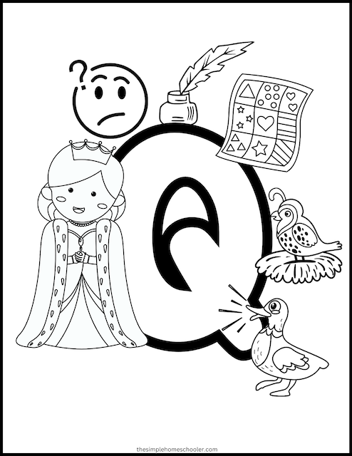 Letter q printables free easy print