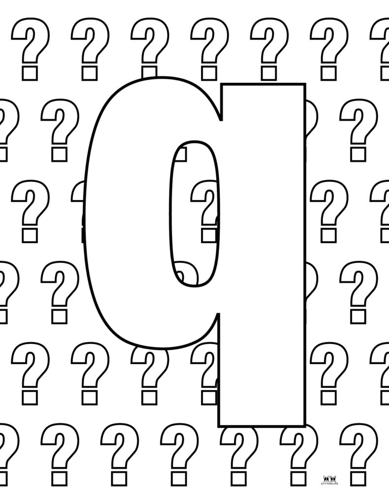 Letter q coloring pages