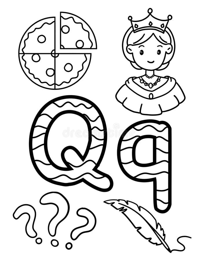 Letter q coloring stock illustrations â letter q coloring stock illustrations vectors clipart