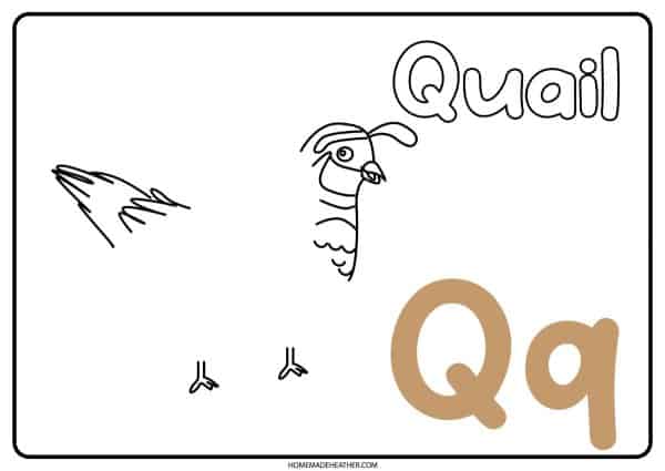 Free letter q footprint art printable homemade heather