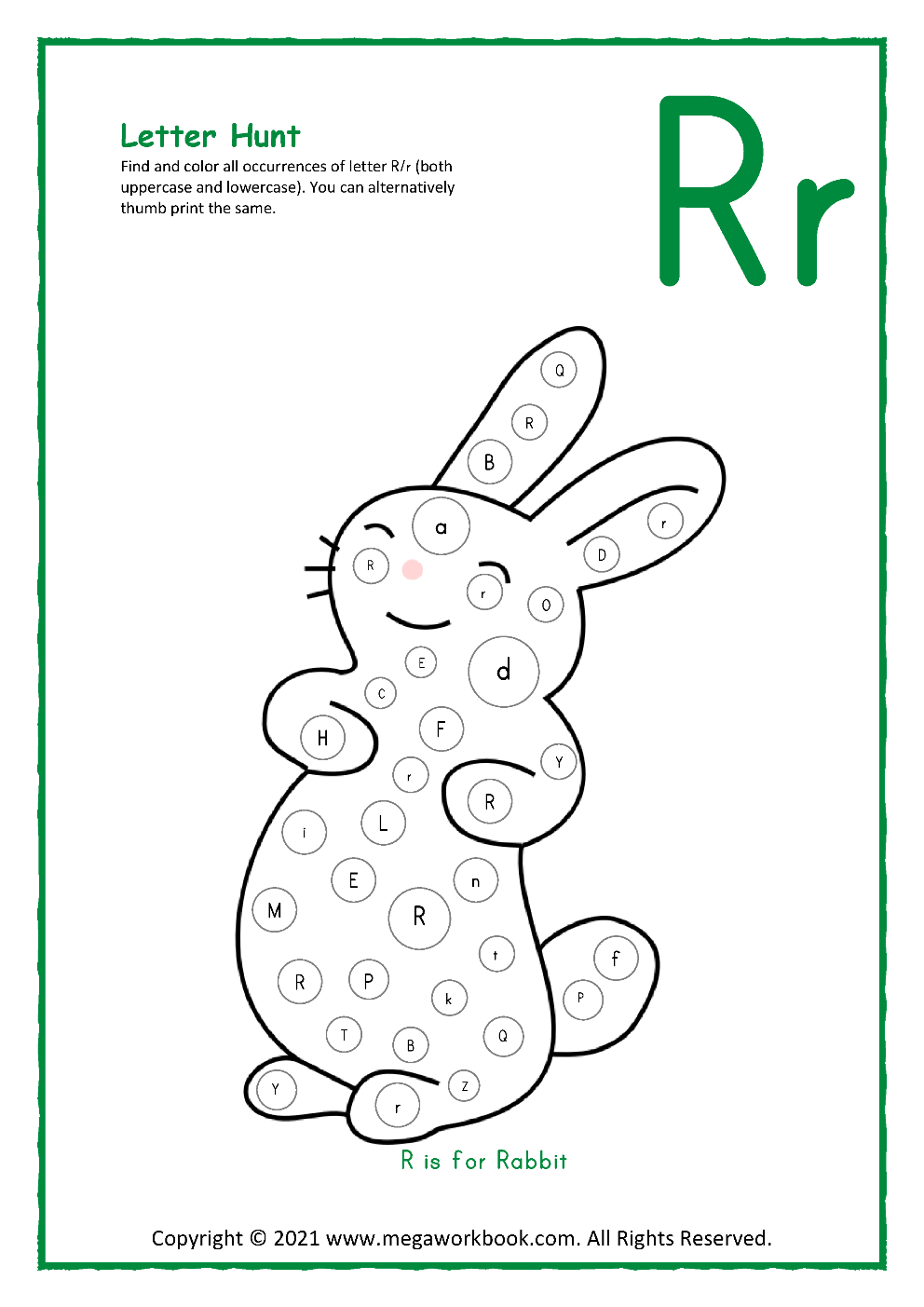 Letter r activities preschool