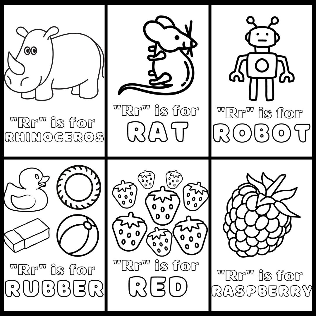 Remarkable letter r coloring pages printable pdf for kids