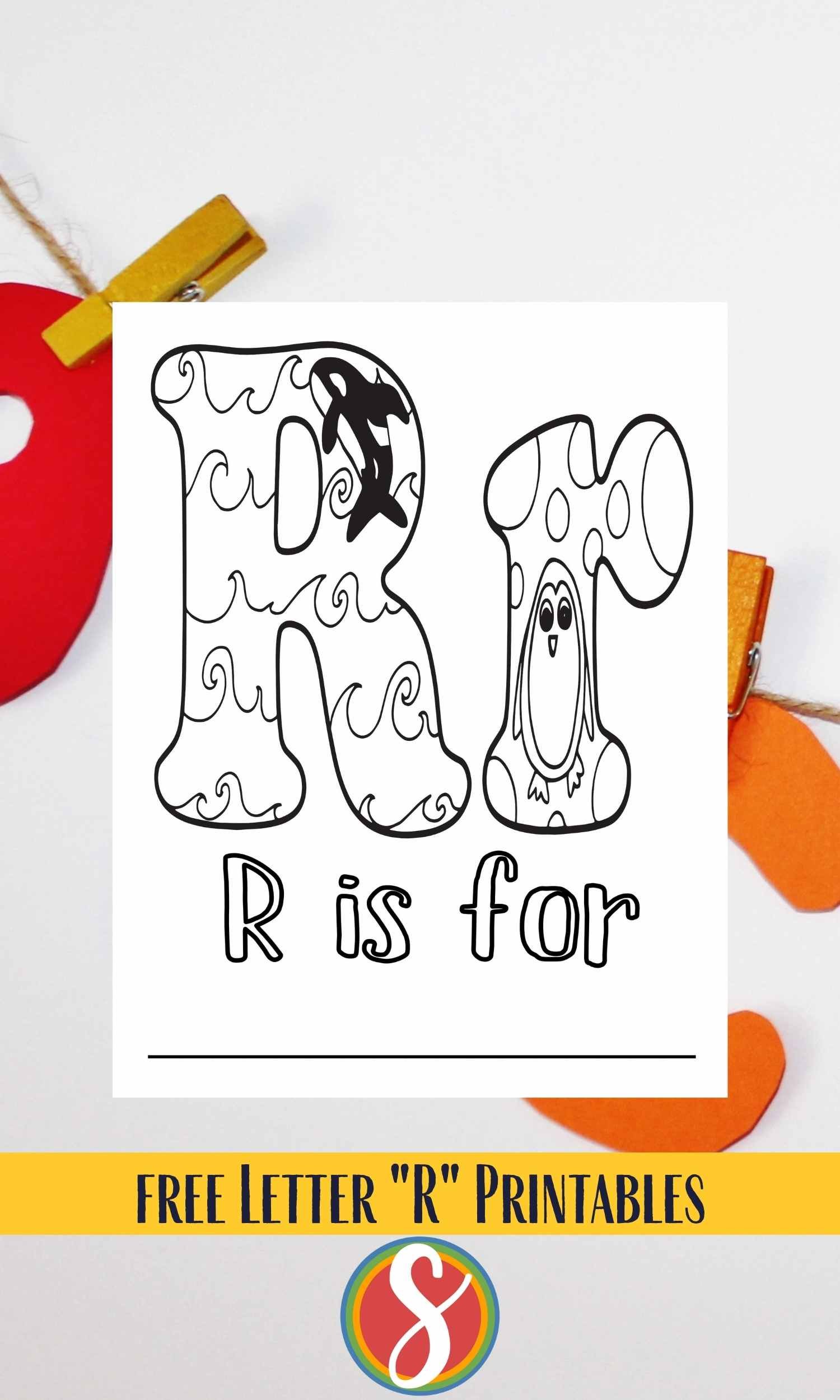 Free letter r coloring pages â stevie doodles