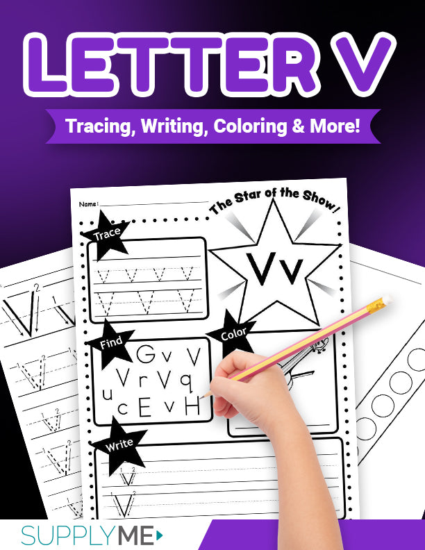 Letter v worksheets bundle