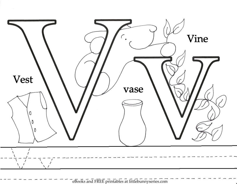 Letter v coloring page pdf coloring pages free preschool printables fun preschool worksheets