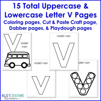 Letter v worksheet vowac letter recognition practice pages tpt