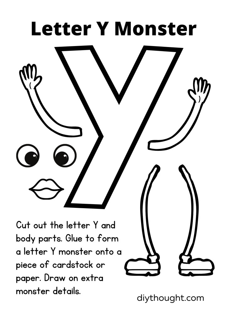 Free letter y printable worksheets