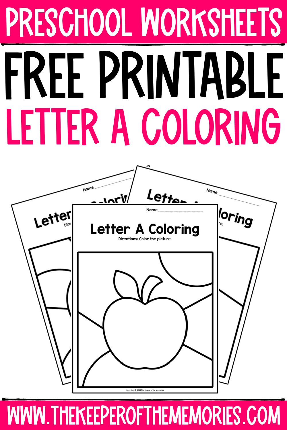 Free printable letter a coloring pages