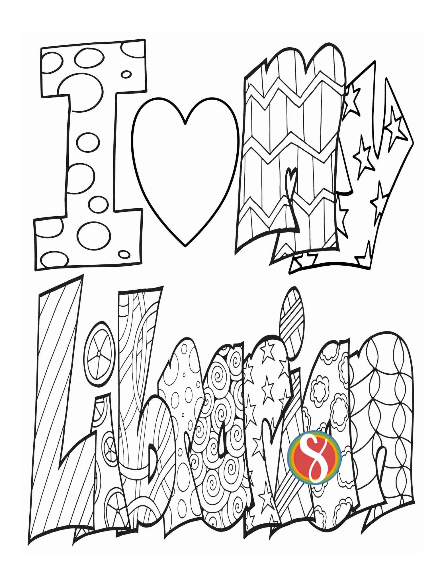 Free library coloring pages â stevie doodles