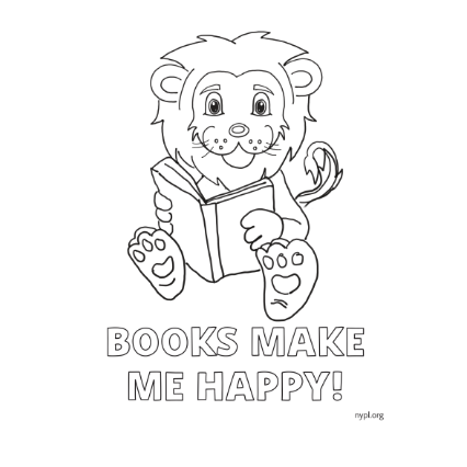 Library lion coloring page the new york public library