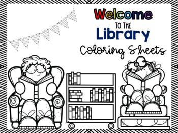 Wele to the library coloring sheets by traveling guybrarian tpt