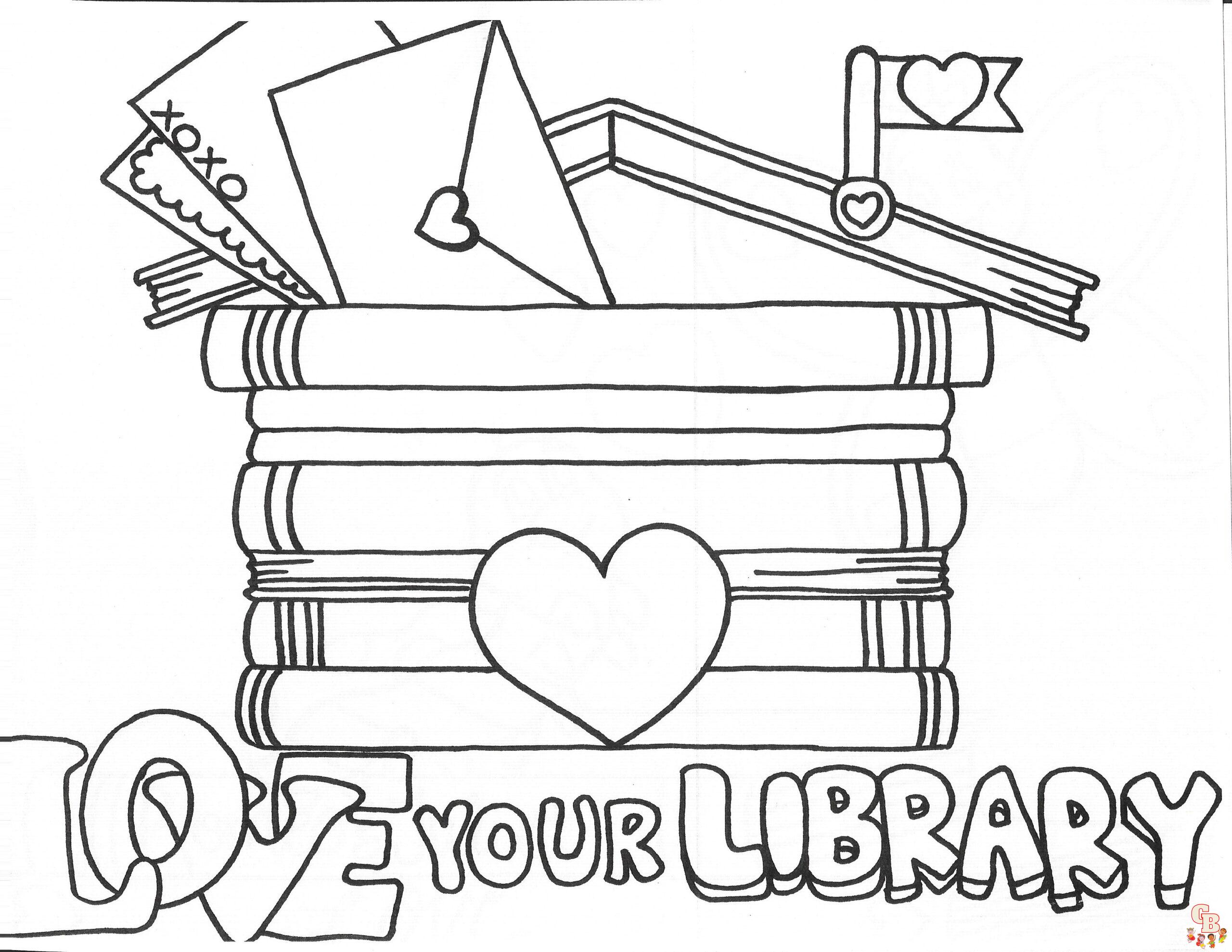 Library coloring pages printable free and easy to color