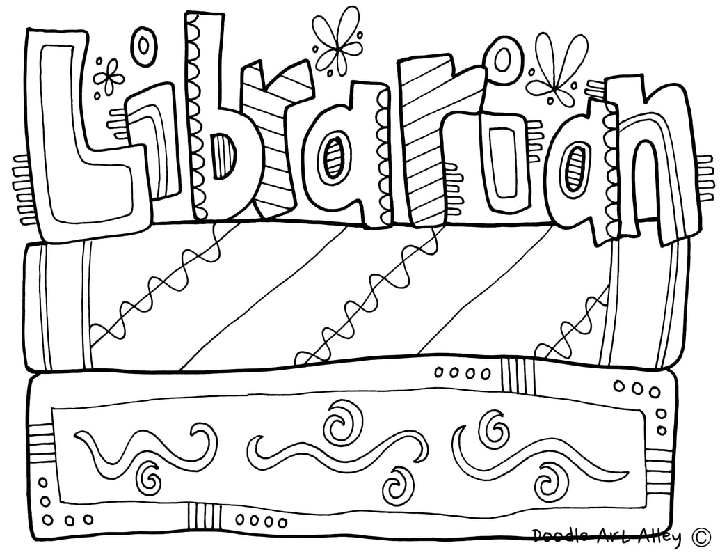 Library coloring pages